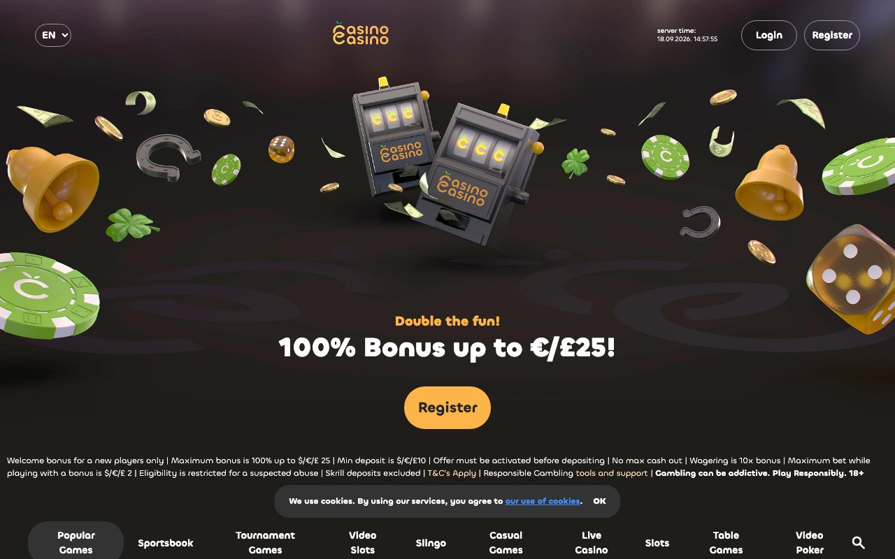 Casino Casino homepage screenshot