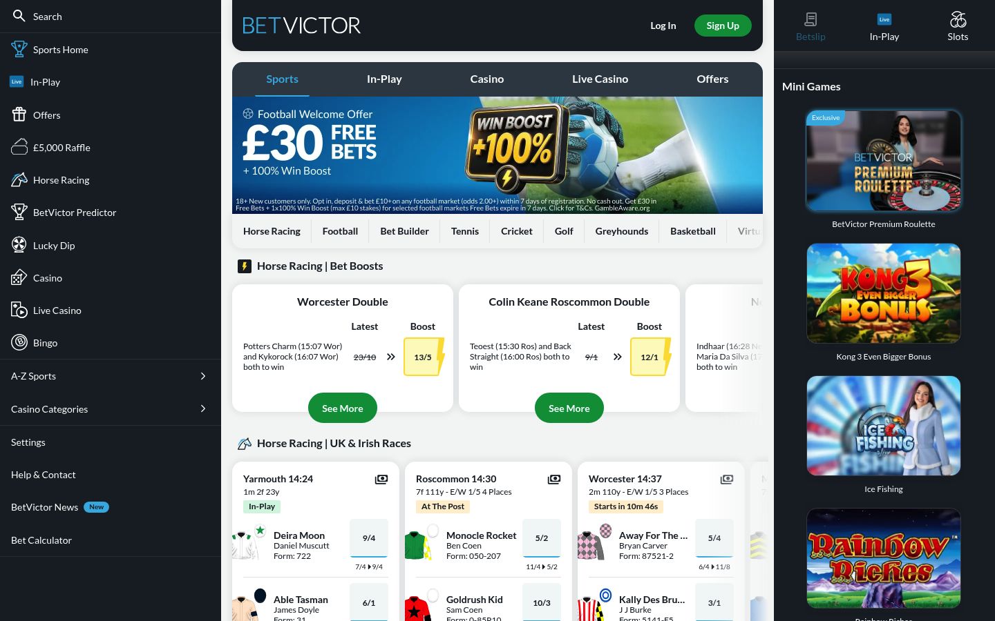BetVictor homepage