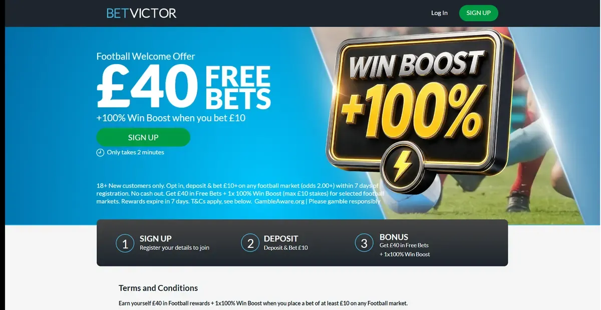 BetVictor homepage
