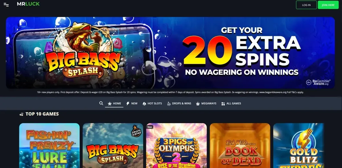 Mr Luck homepage