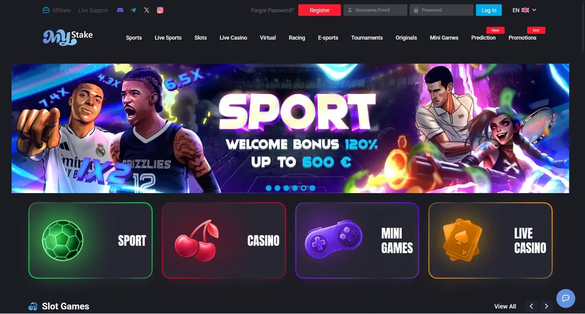 MyStake homepage