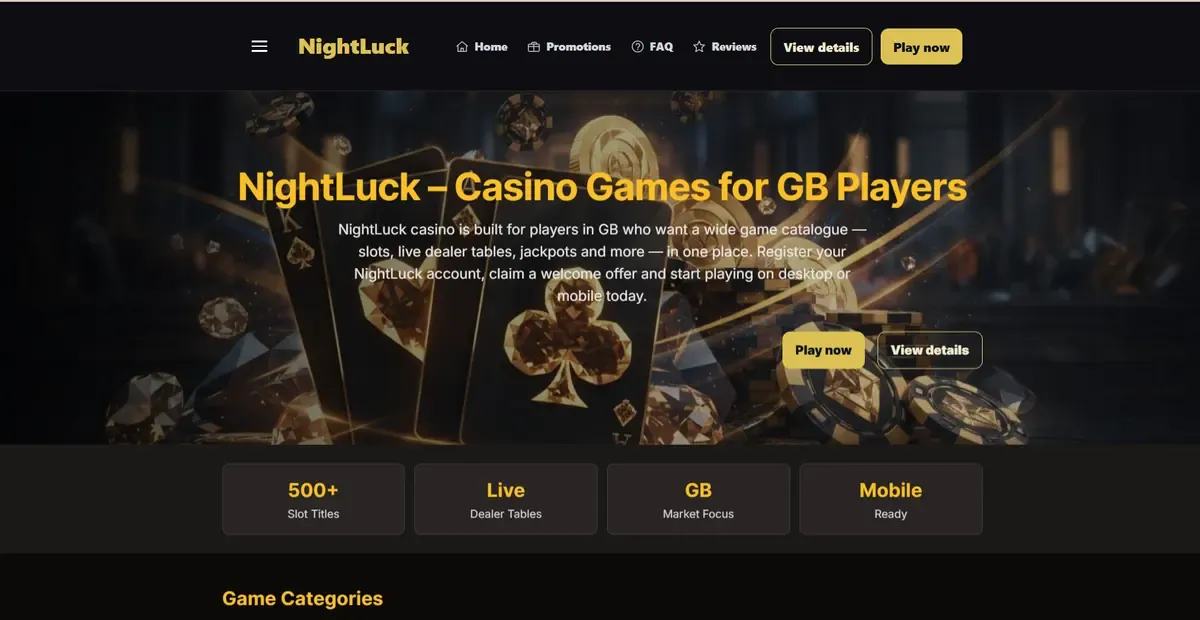 Night Luck homepage